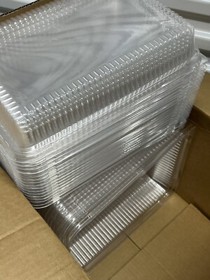 Durable Packaging High Dome Plastic Cover for 1/4 Sheet Cake Pan - 100/Case