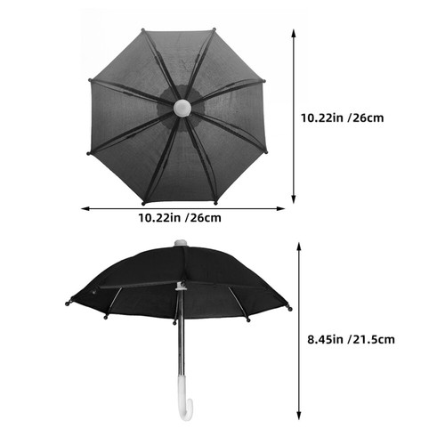 Toy Umbrella for Boys Doll Travel Mini Black Decor Miniature House Decoration - Picture 5 of 12
