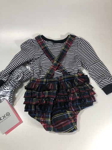 Juego de 3 piezas de 3 piezas Harajuku Mini Mono a Cuadros Gwen Stefani Target Nuevo con Etiquetas Talla 12 M - Imagen 6 de 9