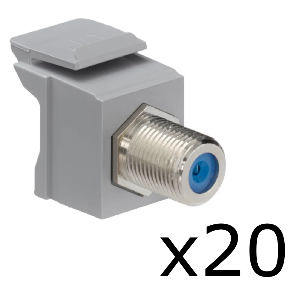 lico様 20) Leviton Quickport Snap-In Female F-Type Coaxial Cable Jack 75