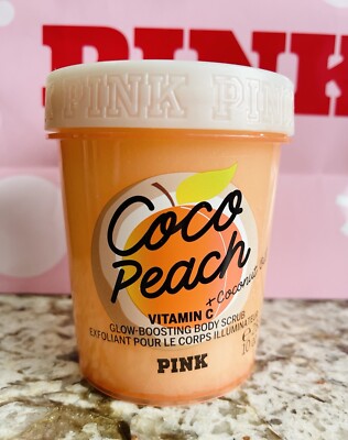 Victoria Secret Coco Peach Glow Boosting Body Scrub W/ Vitamin C & Coconut Oil