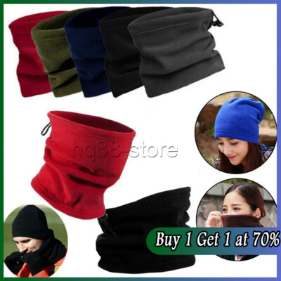 Thermal Fleece Neck Warmer Mask Winter Snood Scarf Tube