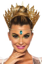 Glitter Die Cut Queen Crown with Jewel Accent