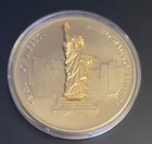2007 American Mint Statue of Liberty Commemorative Proof Coin Gold Plated