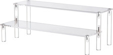 Ihomecooker Clear Acrylic Display Riser 2 Tier Cupcake Stand Shelf for Decoratio