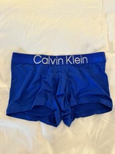 Image of New Calvin Klein Men's Underwear Microfibre Trunk Size s Blue