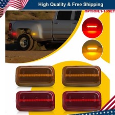 Amberred Len Led Side Marker Lights Lamps For 2015-2023 Chevy Silverado 4-40x