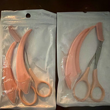Pink Silver Styling Hair Cutting Scissors/Shears, Detachable Finger Rest