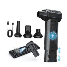 Compressed Air Duster with Removable Battery,Hurricane-Force Electric Air