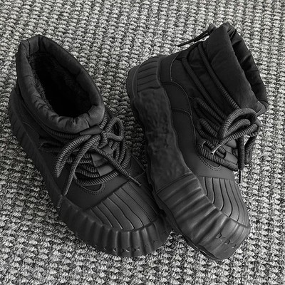 Thick-Soled Snow Boots Big Round Toe Men's Height Increasing Warm Cotton Shoes
