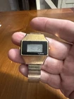 Vintage Timex Digital Watch 1970s Gold Tone LED/LCD Mens Retro As-Is