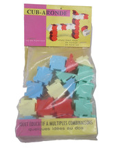 463I Neu Im Beutel Cub-Aronde Bau Spiel Antik 18 Würfel Kunststoff Selten