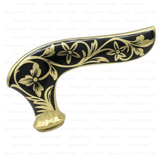 Vintage Brass Designer Victorian Head Handle Only For Wooden Walking Stick Canes