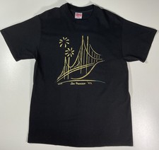 Vintage San Francisco Golden Gate Bridge T Shirt Sz L Single Stitch Art 90s