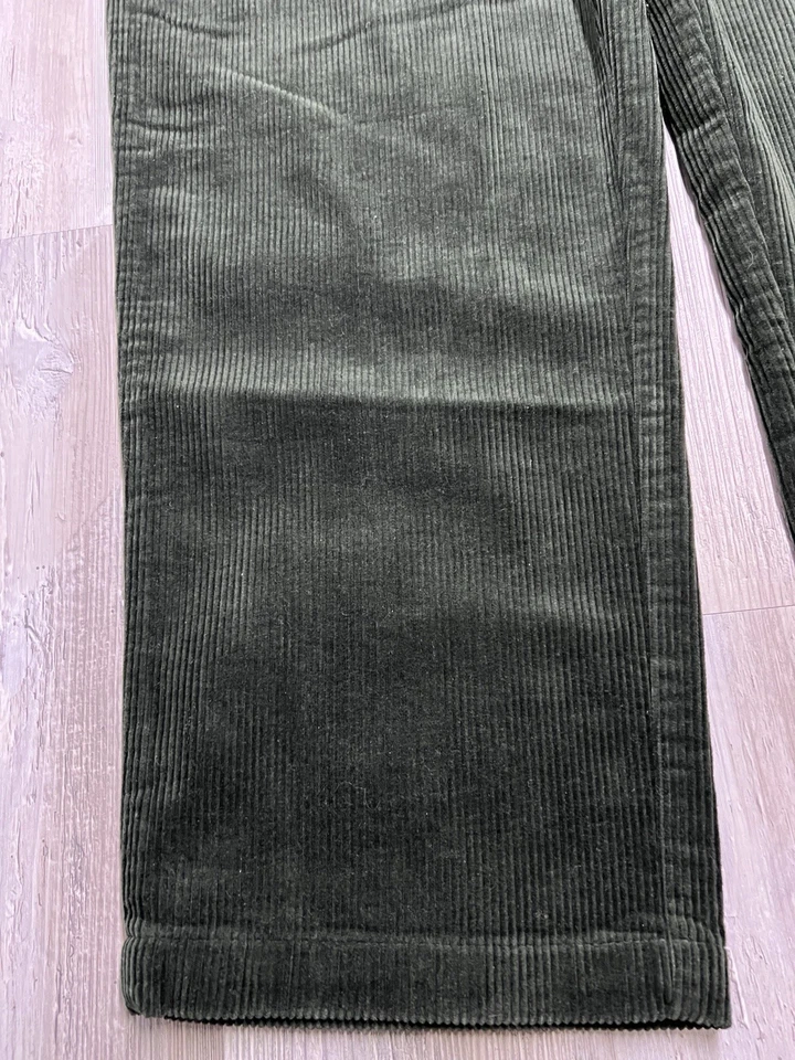 Vintage Polo Ralph Lauren Pants Mens Sz 38x31 Corduroy Pleated Green Preppy Goth - Image 4 of 4