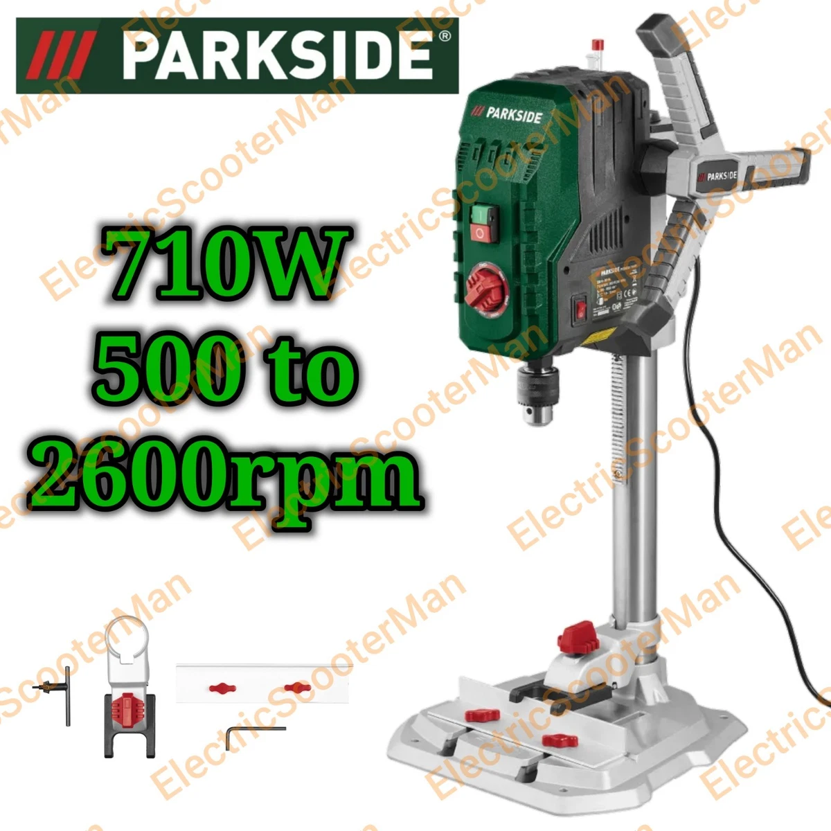 Taladro de banco Parkside 710W con control electrónico de velocidad