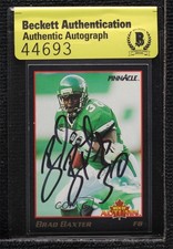 BAS 1993 Pinnacle Men of Autumn Brad Baxter #20 Authentic Auto 3c7