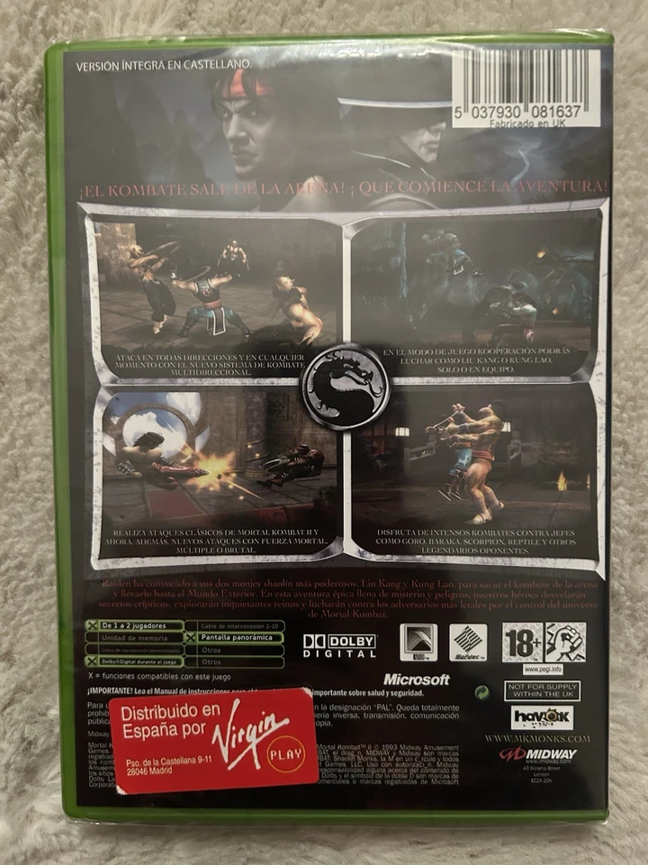 Brand New: Mortal Kombat Shaolin Monks (Microsoft Xbox Original) - PAL - Sealed! - Image 2 of 3