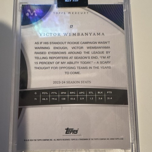 Topps 2023-24 Topps Mercury Victor Wembanyama Rookie Card #17 Base Spurs