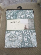 William Morris  Co Fabric Shower Curtain Kennet Print 72" x 72"/NWT
