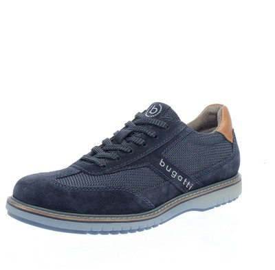 Bugatti Sneakers Basse In Suede Blu - Uomo Scarpe Sneakers Eleganti