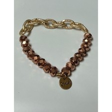 Erimish Rose Gold Faceted Bead and Gold Link ...
