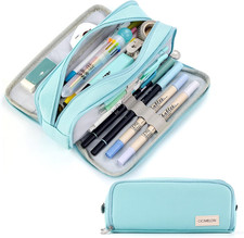 Pencil Case Large Capacity Pencil Pouch 3 Compartments Pencil Bag Gift for Stude