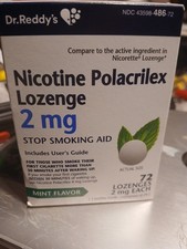 Dr. Reddy's Nicotine Polacrilex Lozenge 2MG 72ct Mint Flavor FREE SHIPPING 11/26