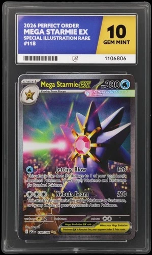 Perfect Order Mega Starmie Ex 118/088 Ace 10