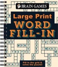 Brain Games - Large Print - Word Fill-In: Fill in the Grid & Solve the Puzzle! (