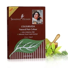 Shahnaz Husain Colourveda Natural Hair Colour Chemical Free Dark Brown 100gm