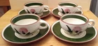 VINTAGE 8 PC. STANGL CUPS & SAUCERS PINK THISTLE 4 SETS
