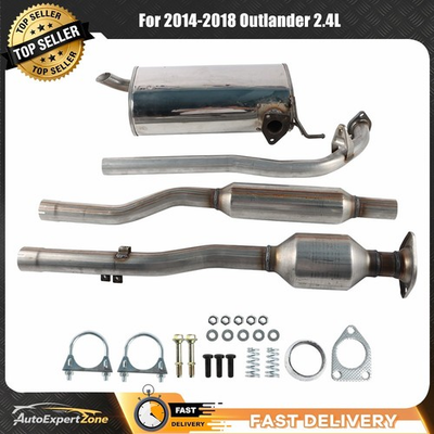 #ad #ad For 2014 2018 Mitsubishi Outlander 2.4L Cat Converter Resonator amp; Muffler $215.52