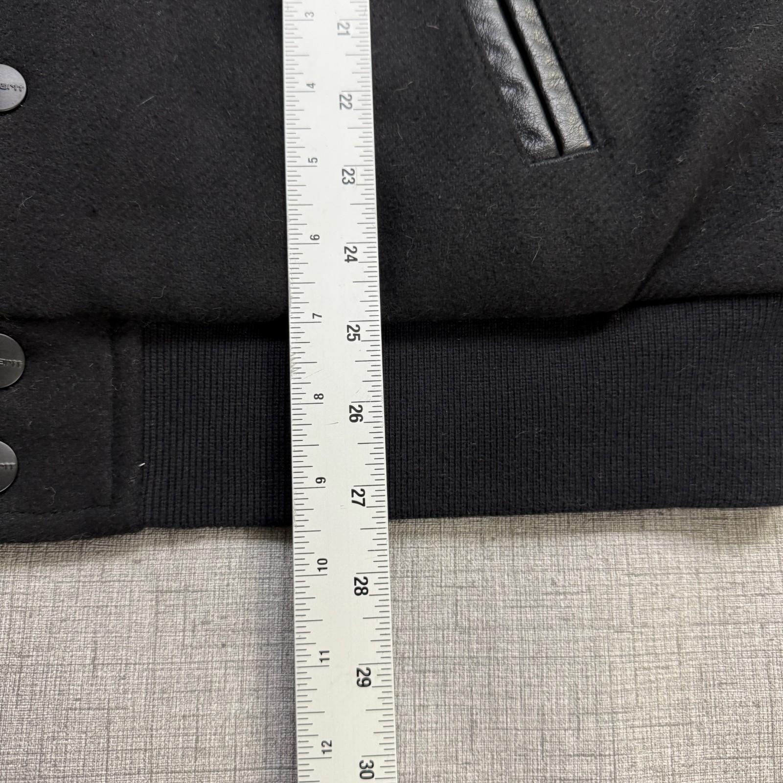 Carhartt WIP Brown Ducks Bomber Jacket Men's L Black Varsity Faux Leather thumbnail 14