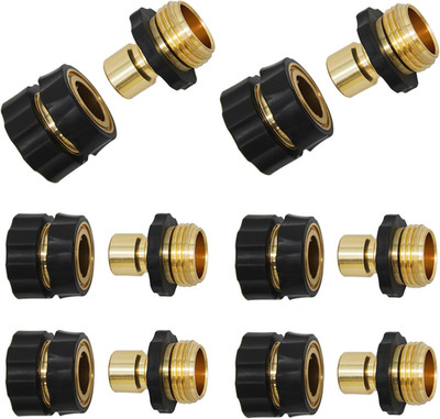 3/4 Inch Garden Hose Quick Connector Fittings, Easy Connector Fitting, Male and