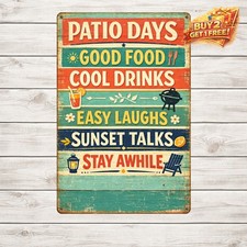 Welcome To Our Porch Metal Tin Sign Home Outdoor Wall Decor
