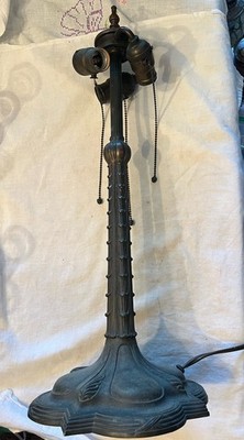 GREAT Antique Arts & Crafts 3 Acorn Pull Hubbell Socket Cluster Table Lamp Base