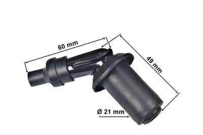 Zündkerzenstecker gewinkelt 75° passend für Roller Motorrad Quad  ATV (Lo.:e10a)