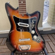 Vintage Japanese Bizarre Electric Guitar Sunburst MIJ Small Body Solid Soft Case