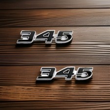 2pcs 345 Emblems Set For Side Fender Left Right Badge Sticker Chrome Black 2pcs 345 Emblems Set For Side Fender Left Right Badge Sticker Chrome Black