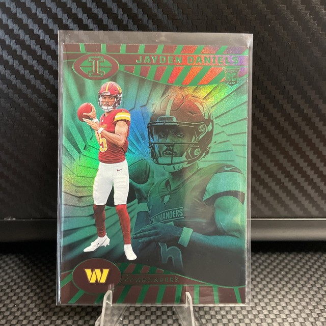 2024 Panini Illusions - Jayden Daniels #93 Trophy Collection Emerald (RC)