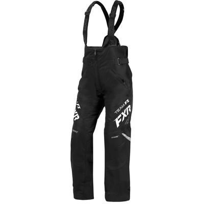 FXR Womens Team FX Snowmobile Pants HydrX Pro F.A.S.T. Black/White Snow Bibs