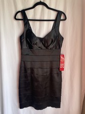 Vintage City Triangles Little Black Dress Size 9 90s Capsule Classic Goth Witchy