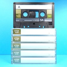 🙈 5x TDK SA 60/90 * IEC II tipo 2 * cassette cassette кассеты * 1986 oro