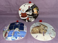 3 Sand Dollar Christmas Ornaments