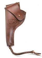 Funda revólver pistola US WW1 M1917 1942 .45 Premium tambor cuero teñido zurdo