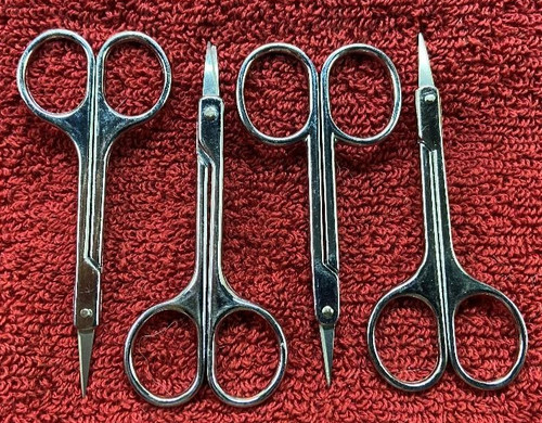 Vintage Curved Cuticle Scissors Four (4) Pair 3.5” B8
