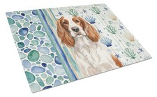 Caroline's Treasures Welsh Springer Spaniel Coastal Sea Glass Cutting Board