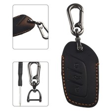 Housse de clé pièce accessoires étui de housse de voiture noire pour porte-cl