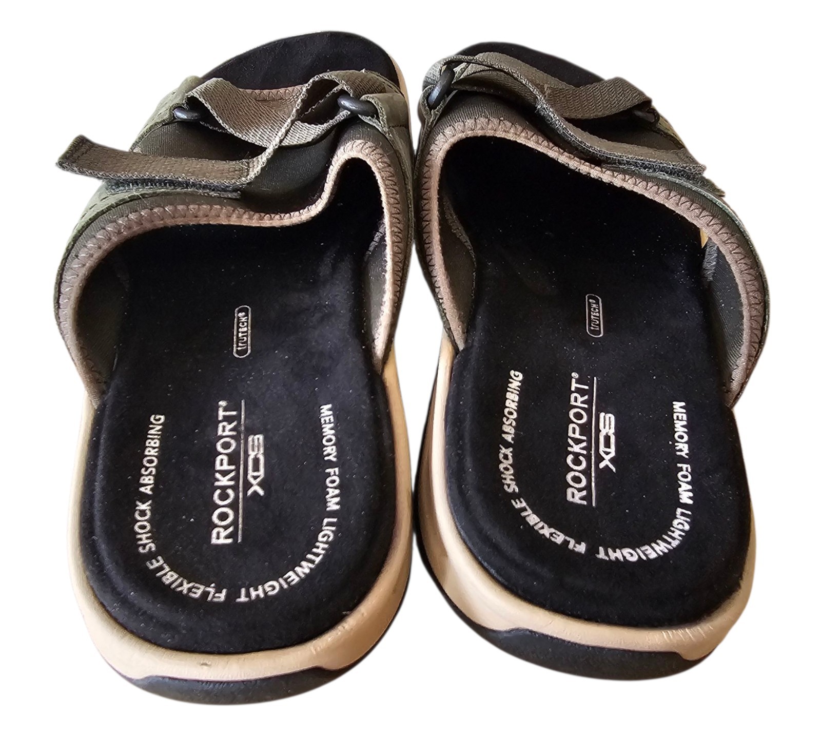 Rockport Men’s Shoes Olive Green Trail Technique Slide Sandals Size 12